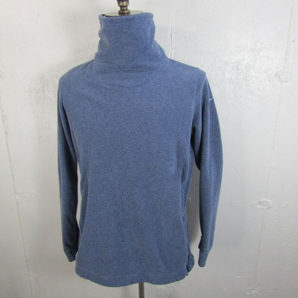 Nike Dri-FIT Women's Blue Heather Fleece Turtleneck Activewear Top Size M